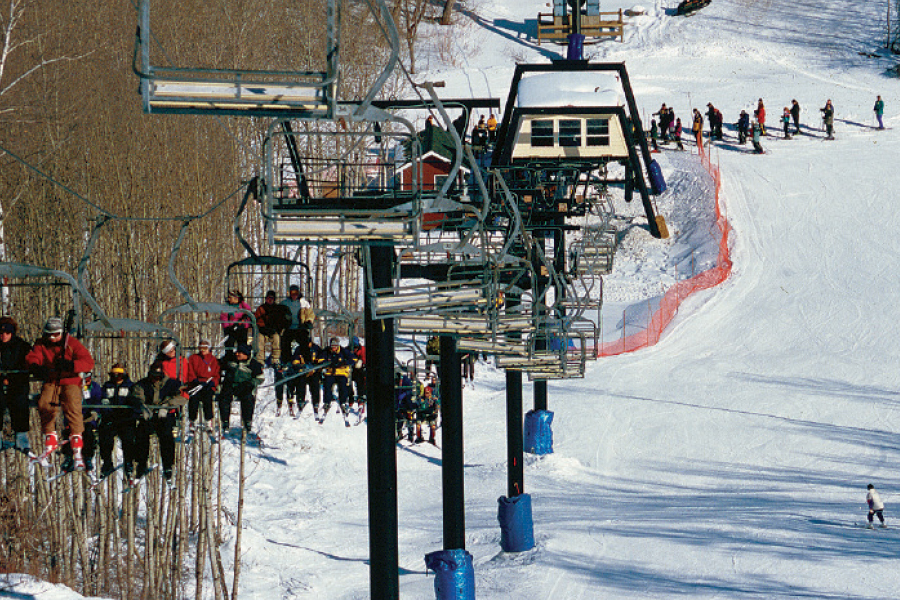 A busy day at the Asessippi Ski Resort